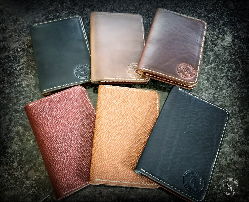 Seven Springs Leather, custom wallets, quality handmade belts, horween leather, accesories, John Gibson, quality leather products, american leather, leather, valets, big horn bison, law leather, leather journals, huntsville, alabama, southeast, 35775