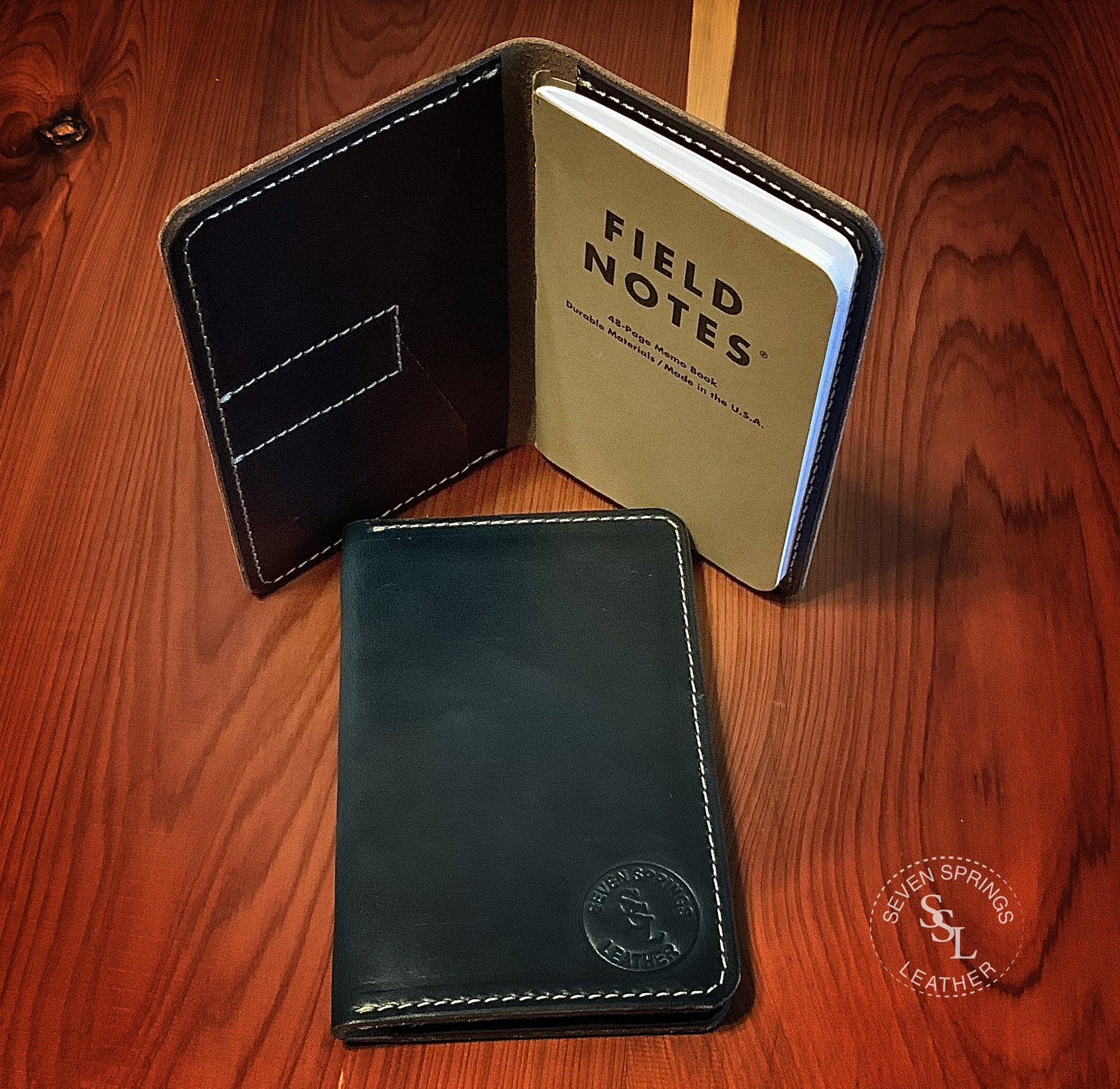 Seven Springs Leather, custom wallets, quality handmade belts, horween leather, accesories, John Gibson, quality leather products, american leather, leather, valets, big horn bison, law leather, leather journals, huntsville, alabama, southeast, 35775