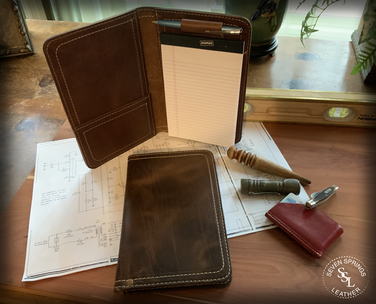 Seven Springs Leather, custom wallets, quality handmade belts, horween leather, accesories, John Gibson, quality leather products, american leather, leather, valets, big horn bison, law leather, leather journals, huntsville, alabama, southeast, 35775